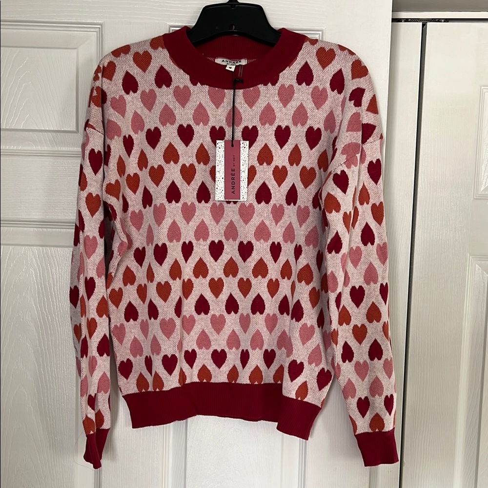 Heart Pattern Sweater - Picture 2 of 7
